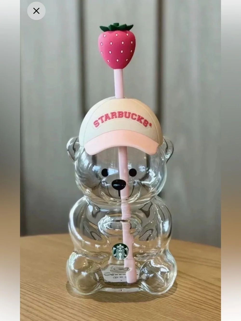 AUTHENTIC 2026 Starbucks Bearista Bear Cup Strawberry Pink Baseball Hat NEW